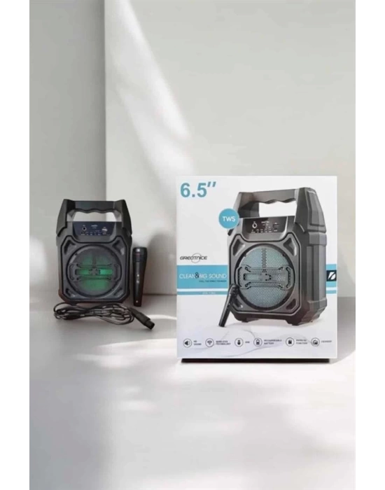 Güçlü ve Şarj Edilebilir Bluetooth Hoparlör 6.5 İnç