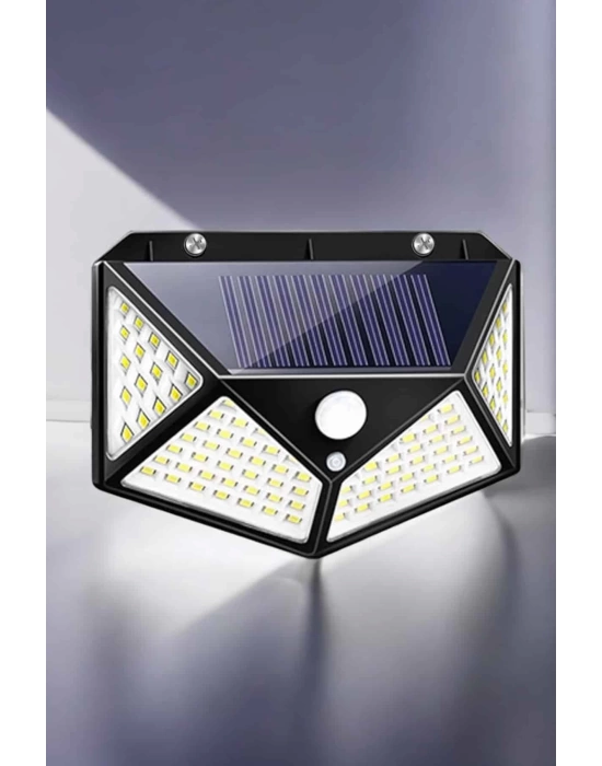 Güneş Enerjili Bahçe Aydınlatma Lambası Solar 100 Led Lamba