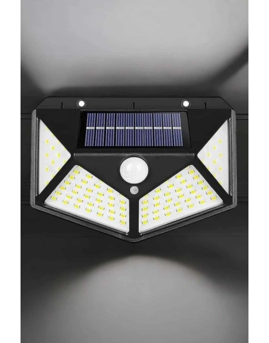 Güneş Enerjili Bahçe Aydınlatma Lambası Solar 100 Led Lamba