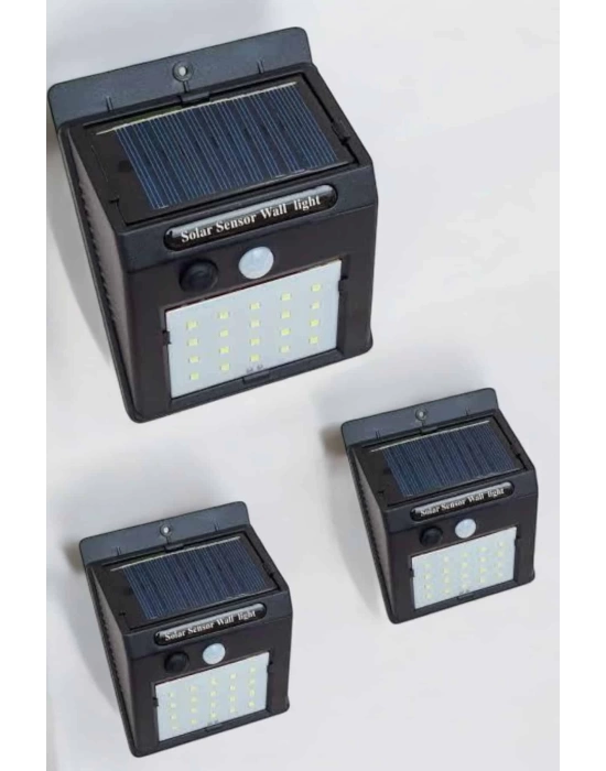 Güneş Enerjili Bahçe Lambası Solar Gece Aydınlatma Sensörlü Lamba