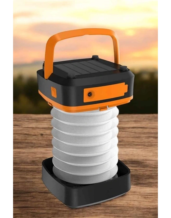 Güneş Enerjili Led Lamba Kamp Lambası Katlanabilir Lamba USB Şarjlı