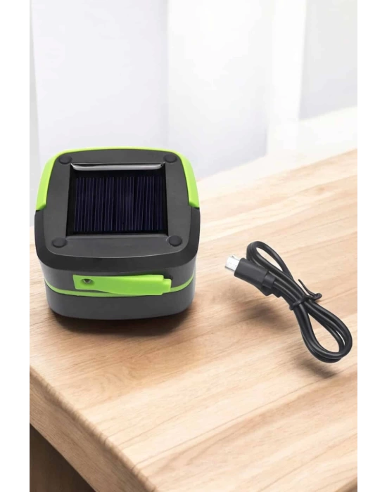 Güneş Enerjili Led Lamba Kamp Lambası Katlanabilir Lamba USB Şarjlı