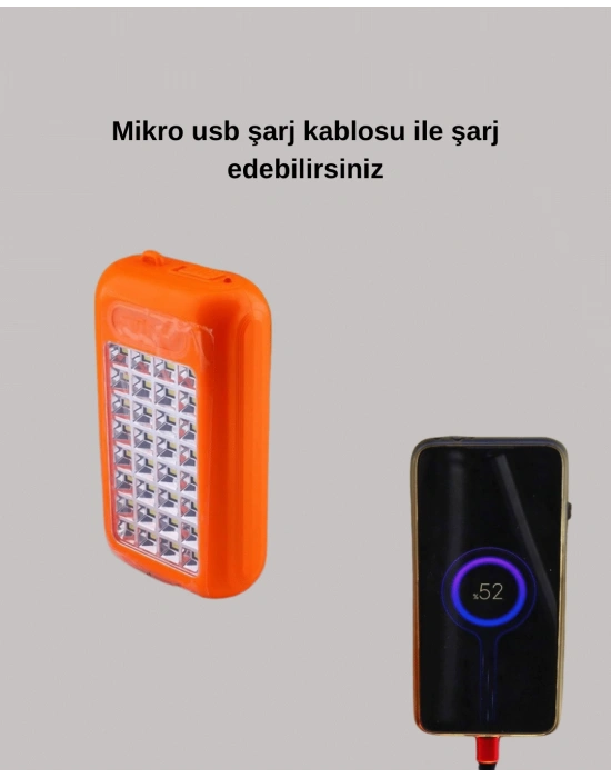 Güneş Paneli Destekli Powerbank ve LED Işıldak – 10000 mAh, Çift USB, Outdoor Kullanım İçin