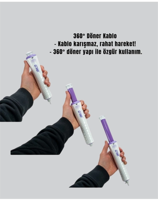 GW Taşınabilir Saç Maşası – 360° Döner Kablo, Negatif İyonlu Seramik Teknoloji