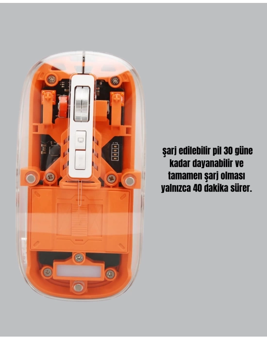 Hafif ve Taşınabilir Fare – 43 Gram, Otomatik Uyku Modlu