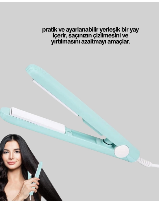 Hafif ve Taşınabilir Seramik Kısa Saç Maşası – Seyahate Uygun Ergonomik ve Güvenli Tasarım
