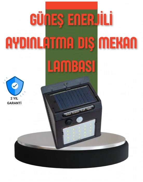 Hareket Sensörlü Güneş Enerjili Dış Mekan LED Lamba 100/144 LED