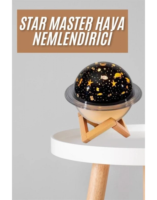 Hava Nemlendirici Led Işıklı Gece Lambası Yıldız Görünümlü Renk Değiştiren