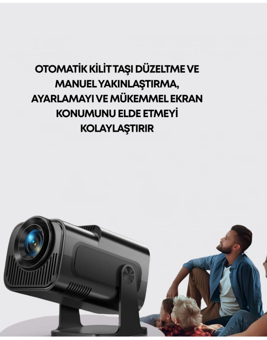 HDMI, USB ve Kulaklık Girişli Çoklu Bağlantı Seçenekli Projektör