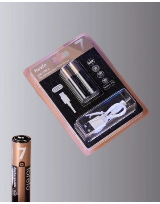 Hızlı Şarj Teknolojili USB Şarjlı AAA Pil – 40 Dakikada Tam Şarj