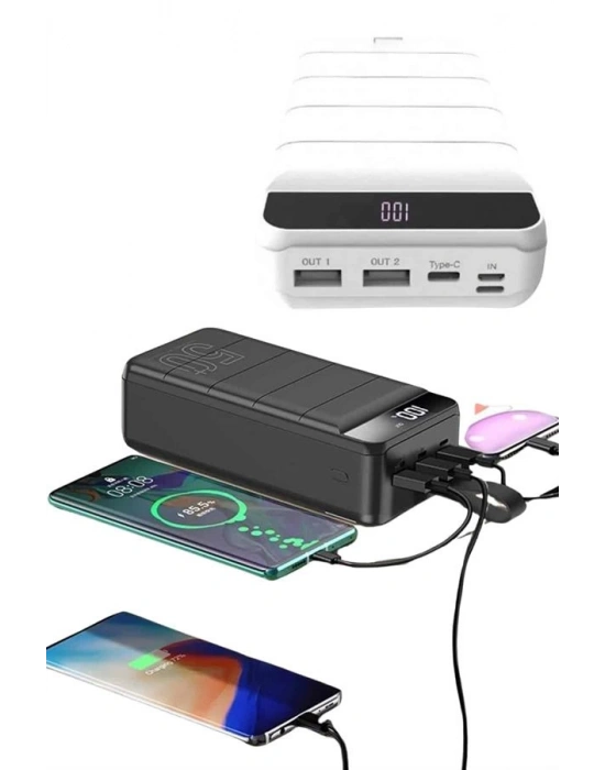 Hızlı Taşınabilir 50.000 Mah Powerbank Led Ekran Android ve İOS Uyumlu