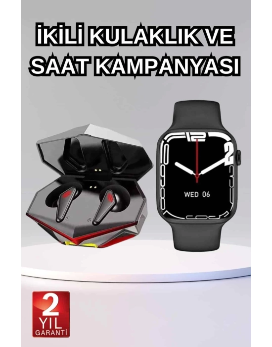 İkili Set Dev Kampanya Ucuz Kulaklık Ucuz Akıllı Saat Gürültü Önleyici Uzun Pil Ömrü