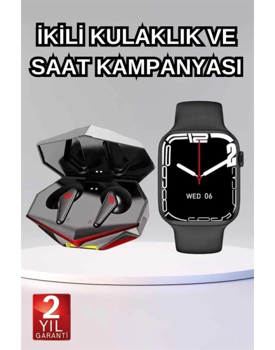 İkili Set Dev Kampanya Ucuz Kulaklık Ucuz Akıllı Saat Gürültü Önleyici Uzun Pil Ömrü