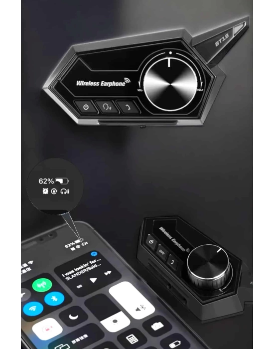 Intercom Kask Kulaklığı ANC Özelliği Yüksek Ses Kaliteli Bluetooth Kulaklık