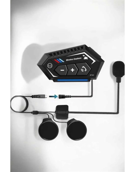 İnterkom Intercom Kask Kulaklık Bt22 Bluetooth Motosiklet Kulaklık 5.0 Bluetooth