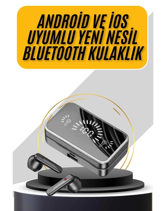 İos Android Uyumlu Bluetooth Kulaklık Kablosuz Kulaklık Yüksek Basslı