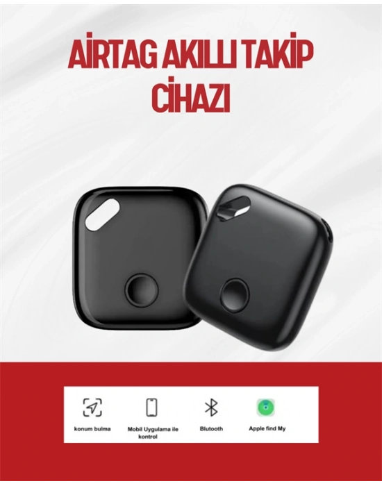 iOS & Android Uyumlu Smart Tag | Uzun Pil Ömrü | Bul Uygulaması ile Entegre Akıllı Takip Cihazı