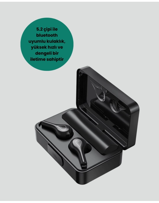 IPX Su Geçirmez Hifi Ses Kaliteli Dokunmatik Kulaklık