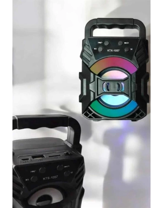Işıklı Bluetooth Hoparlör Müzik ve Renkli Işık Taşınabiilir