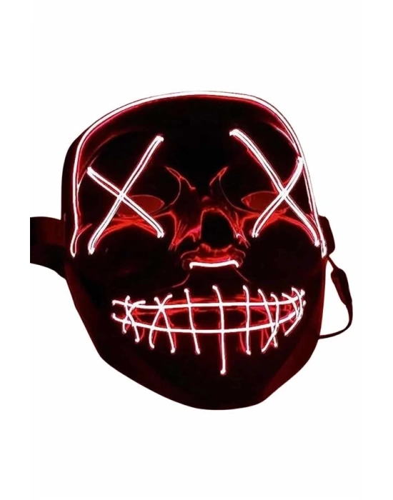 Işıklı Led Maske Parti Eğlence Maskesi Hallowen Neon Maske