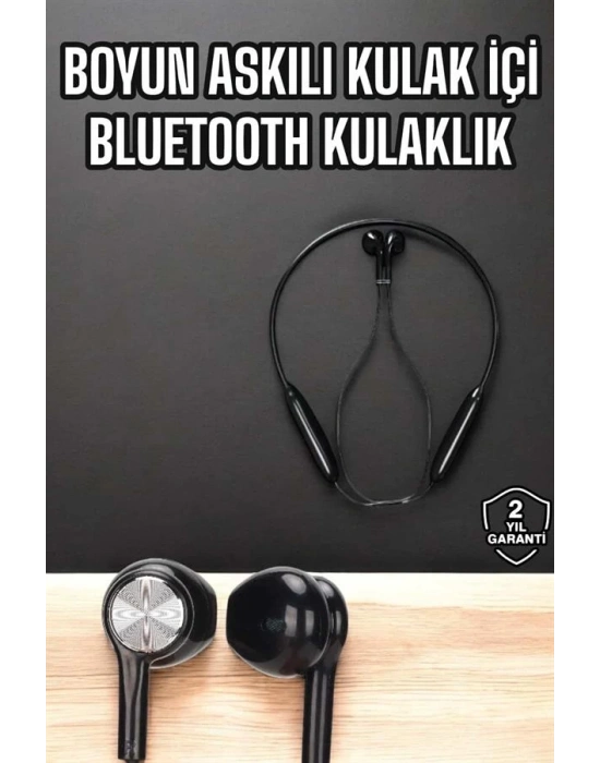 Kablolu Boyun Askılı Dijital Göstergeli Bluetooth Kulaklığı 60 Saat