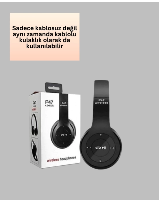 Kablolu & Kablosuz Kullanım Seçeneği Sunan Stereo Bluetooth Kulaklık