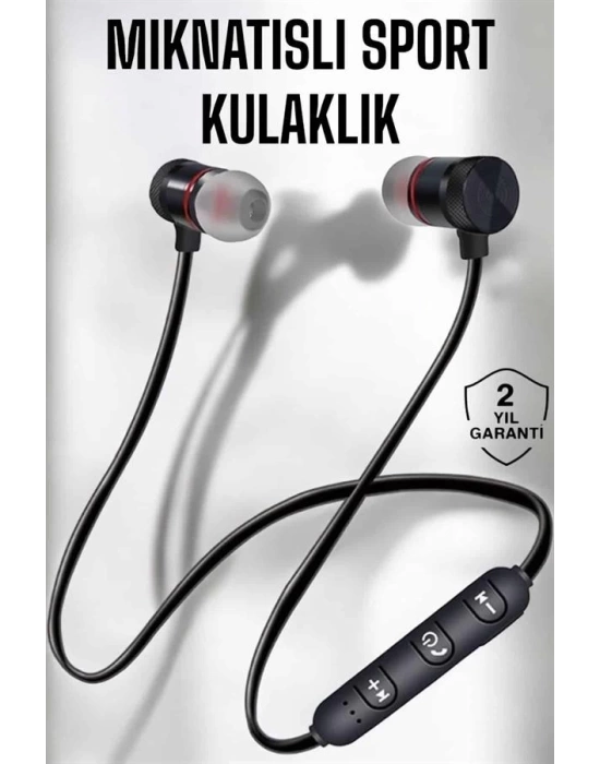 Kablolu Mıknatıslı Sport Kulaklık Bluetooth Bağlantılı