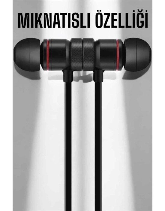 Kablolu Mıknatıslı Sport Kulaklık Bluetooth Bağlantılı