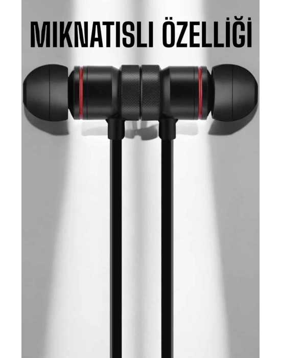Kablolu Mıknatıslı Sport Kulaklık Bluetooth Bağlantılı