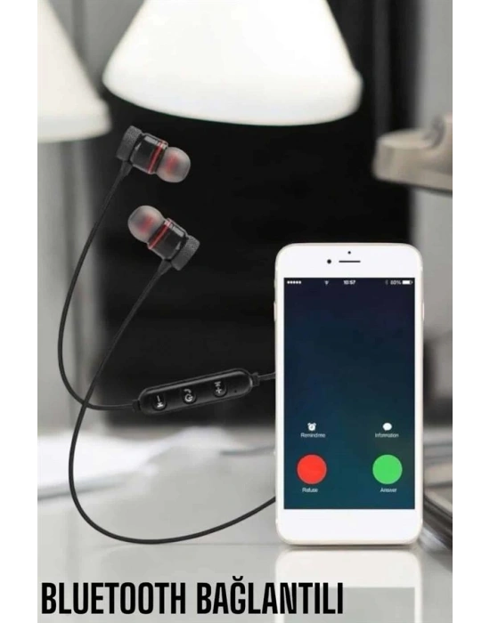 Kablolu Mıknatıslı Sport Kulaklık Bluetooth Bağlantılı