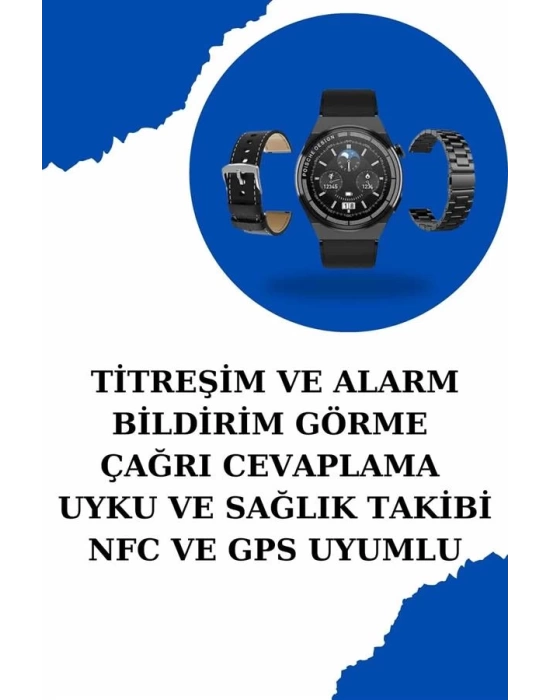 Kablosuz Bluetooth Bağlantılı Kulaklık ve Dokunmatik Ekran Akıllı Saat Arama Cevaplama