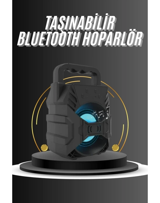 Kablosuz Bluetooth Hoparlör Ses Bombası RGB Işıklı Taşınabilir Yüksek Ses Kaliteli