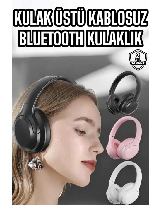 Kablosuz Bluetooth Kulaklık ANC/ENC Destekli Kulak Üstü Yüksek Ses Kaliteli