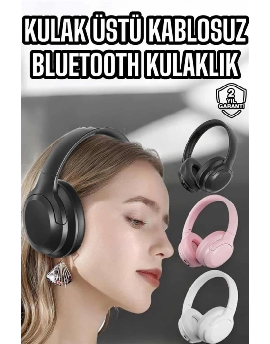 Kablosuz Bluetooth Kulaklık ANC/ENC Destekli Kulak Üstü Yüksek Ses Kaliteli