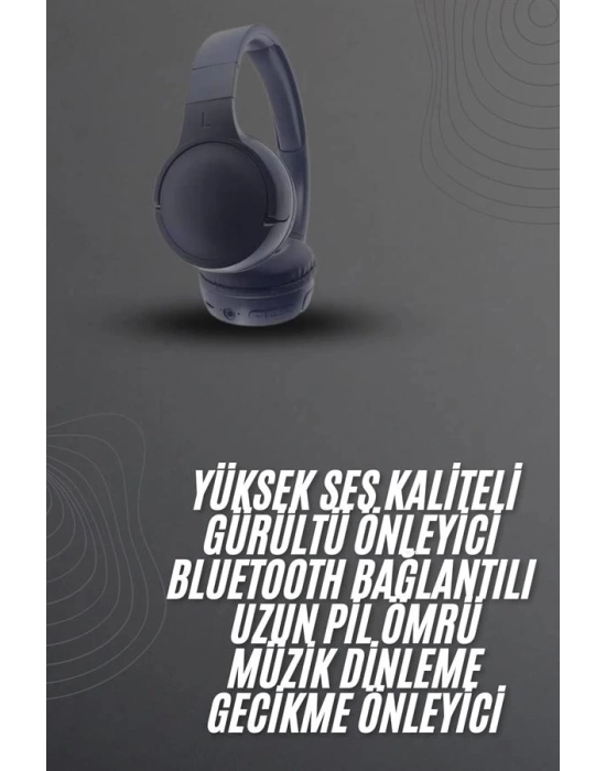 Kablosuz Bluetooth Kulaklık Kulak Üstü Ayarlanabilir Uzun Ömürlü