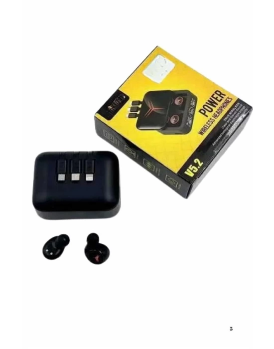 Kablosuz Bluetooth Kulaklık Powerbank Özellikli Göstergeli Hd Mikrofon