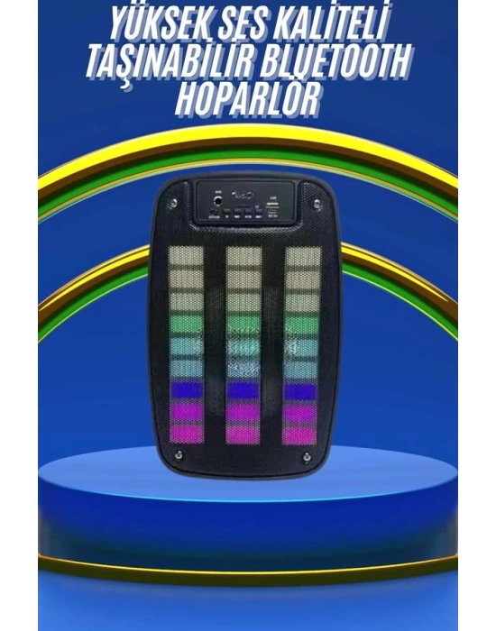 Kablosuz Hoparlör İOS ve Android Uyumlu Şarjlı SD Kart Girişli Bluetooth Hoparlör
