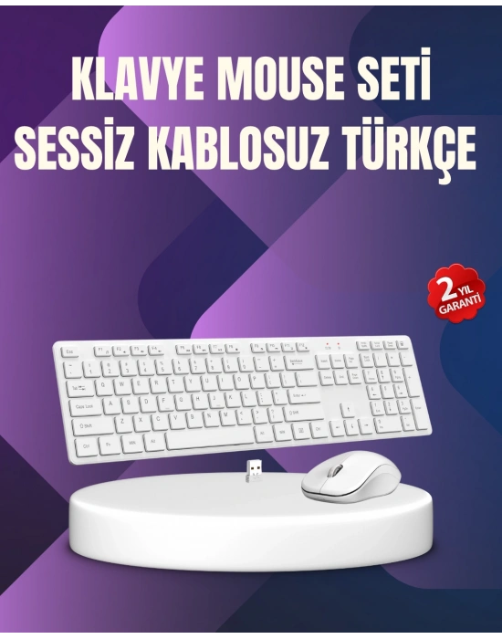 Kablosuz Klavye Mouse Takımı - Ergonomik, Sessiz ve Enerji Tasarruflu