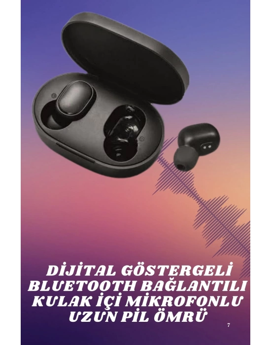 Kablosuz Kulak İçi Bluetooth Kulaklık Stereo Dokunmatik Kontrollü Kulaklık