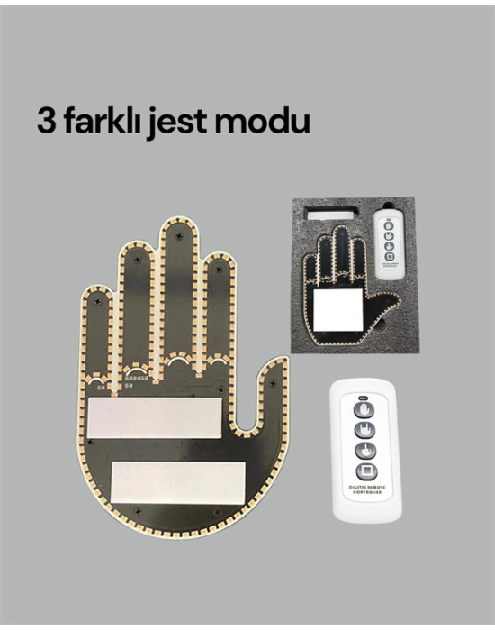 Kablosuz Kumandalı LED Jest Işığı – 3 Modlu Araba Arkası Mesaj Işığı, 203 LED ile Yüksek Parlaklık
