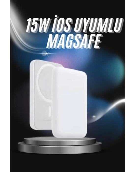 Kablosuz Magsafe Hızlı Şarj 5.000 mah Kablosuz Şarj Cihazı