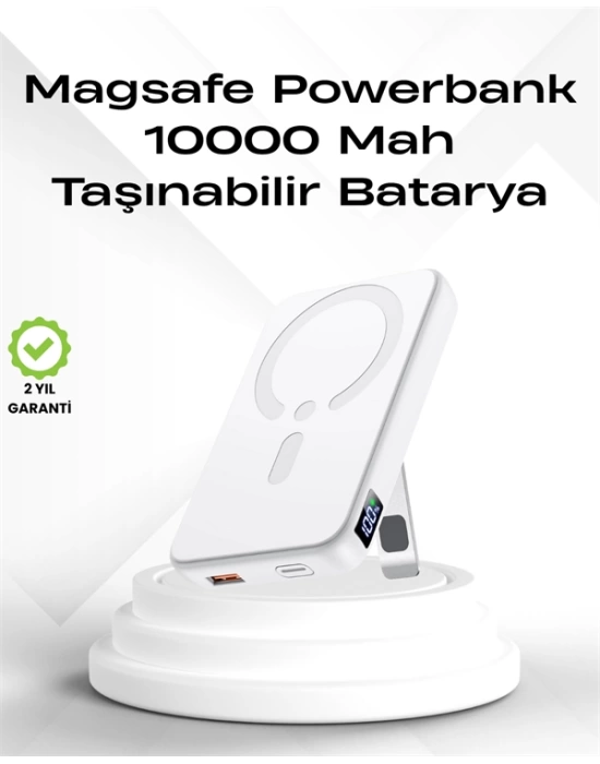 Kablosuz MagSafe Powerbank – iPhone Uyumlu, 10000 mAh, Isı Dağılımlı