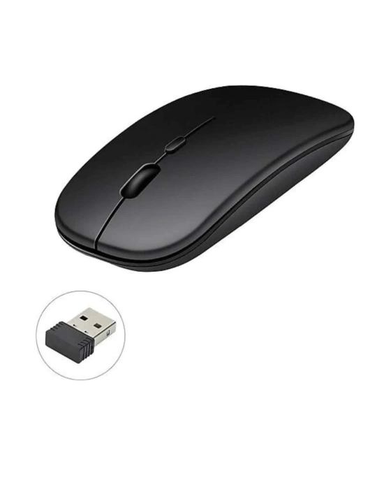Kablosuz Mouse Fare Şarjlı Bluetooth Wireless Çift Modlu Sessiz
