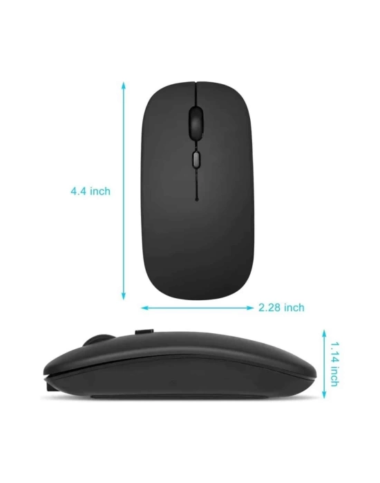 Kablosuz Mouse Fare Şarjlı Bluetooth Wireless Çift Modlu Sessiz