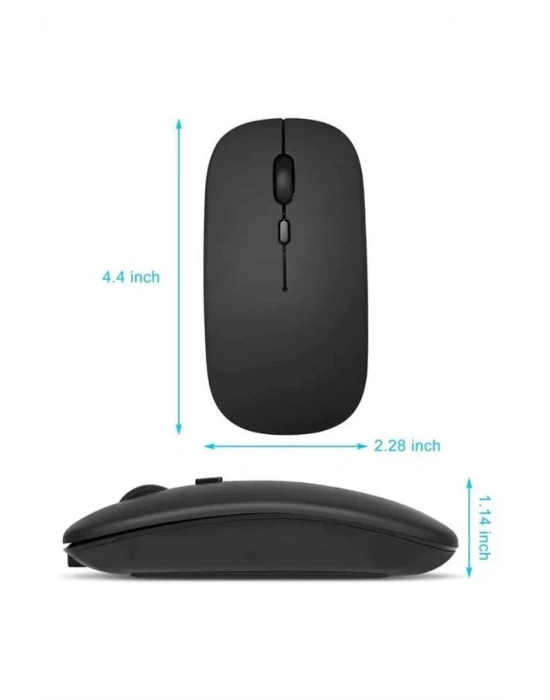 Kablosuz Mouse Fare Şarjlı Bluetooth Wireless Çift Modlu Sessiz