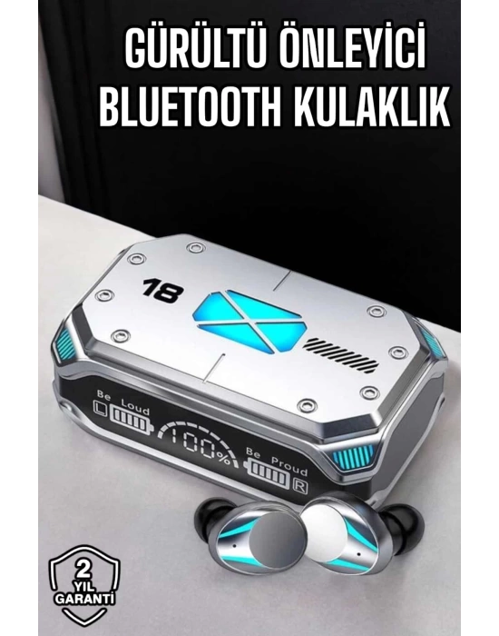 Kablosuz Powerbankli Oyuncu Kulaklığı Gürültü Önleyici