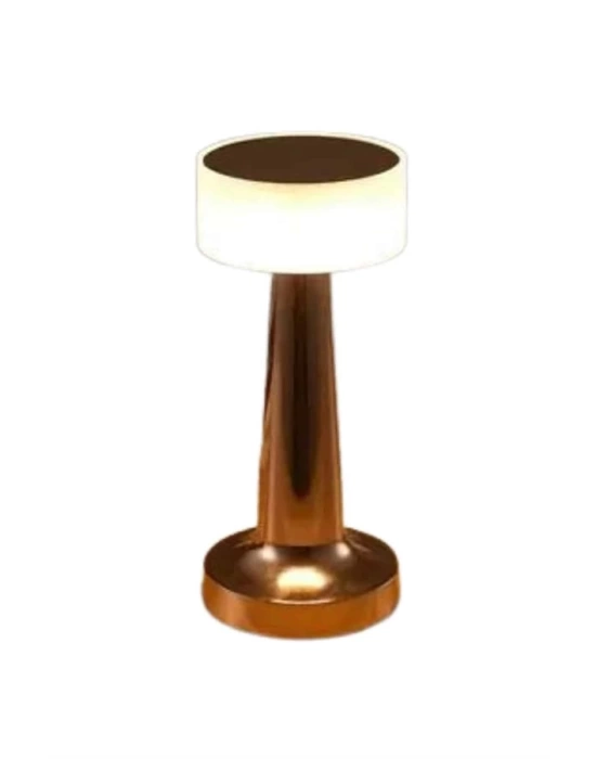 Kablosuz Renkli Masa ve Gece Lambası Altın Rengi Dokunmatik Led Lamba