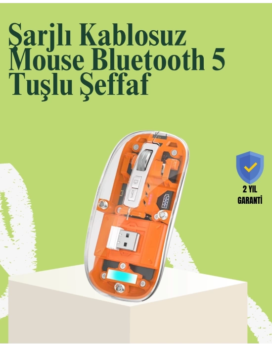 Kablosuz, Sessiz, Ergonomik ve Şarjlı Fare - Gelişmiş Çoklu Cihaz Desteği