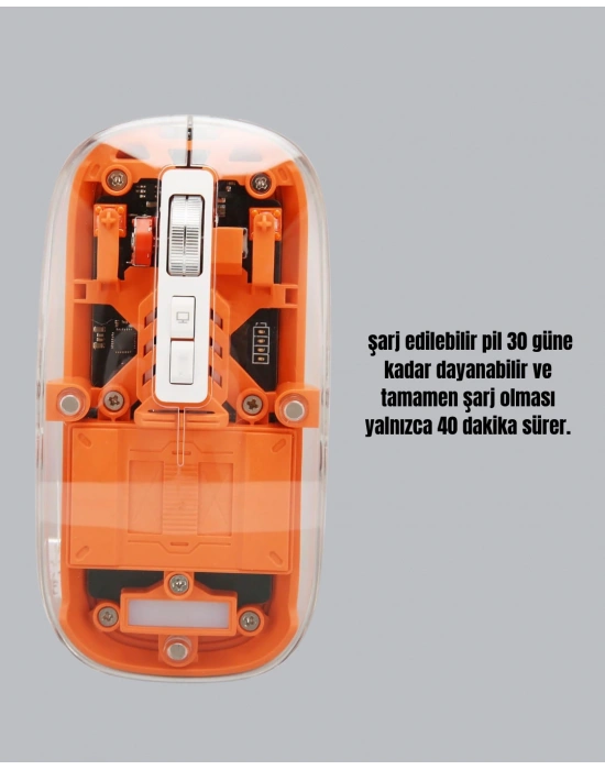 Kablosuz, Sessiz, Ergonomik ve Şarjlı Fare - Gelişmiş Çoklu Cihaz Desteği