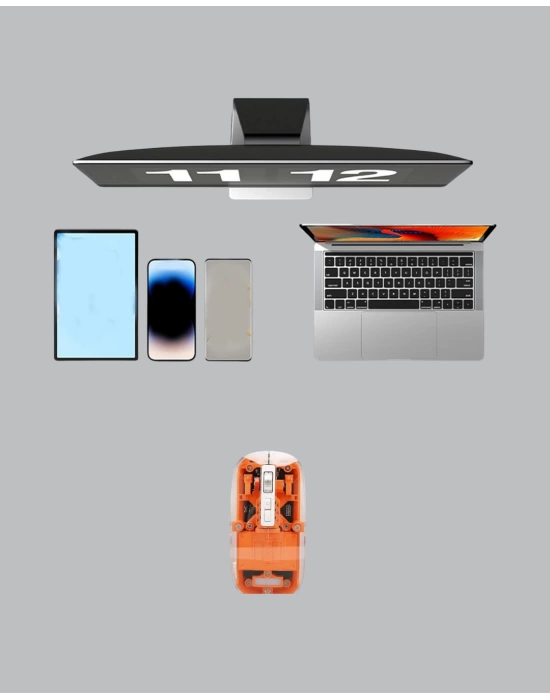 Kablosuz, Sessiz, Ergonomik ve Şarjlı Fare - Gelişmiş Çoklu Cihaz Desteği